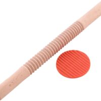 Embossed Wooden Rolling Pin - Cake Tools - Cake Decorating Tools - Close-up View