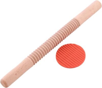 Embossed Wooden Rolling Pin - Cake Tools - Cake Decorating Tools - Close-up View