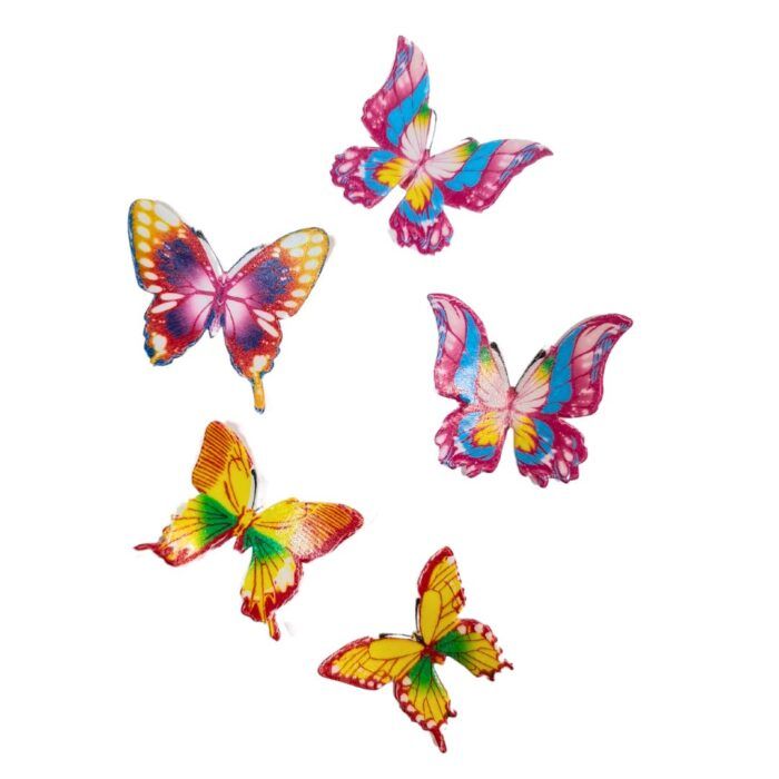 15 Pcs Set Butterflies Edible Wafer Paper Decorations 6 - Cake Tools - Decorative Cake Toppers - Close-up View