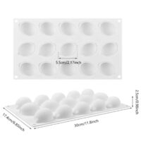15 Cavity Lemon Shape Mousse cake Silicone Baking Pan