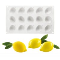 15 Cavity Lemon Shape Mousse cake Silicone Baking Pan