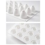 15 Cavity Strawberry Mousse Cake Silicone Baking Pan