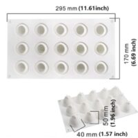 15 Cavity Strawberry Mousse Cake Silicone Baking Pan