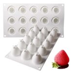 15 Cavity Strawberry Mousse Cake Silicone Baking Pan (2)