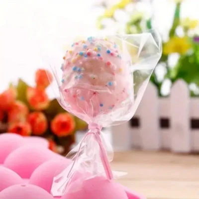 100 pcs Lollipops & Candy Party Plastic Bag - Cake Tools - Cake pops Supplies - Close-up View