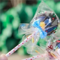 100 pcs Lollipops & Candy Party Plastic Bag - Cake Tools - Cake pops Supplies - Showing Size