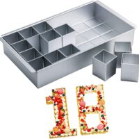 DIY Numbers Alphabet Letter Non-Stick Rectangle Cake Pan - Cake Tools - Baking Tools & Equipments - Showing Size