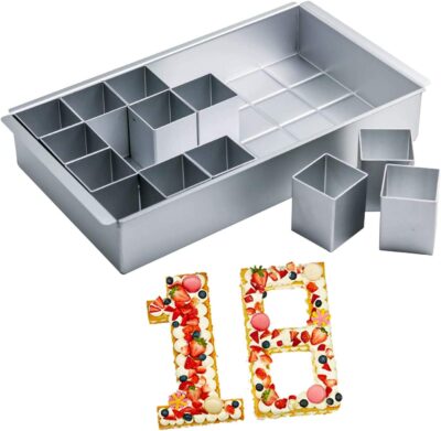 DIY Numbers Alphabet Letter Non-Stick Rectangle Cake Pan - Cake Tools - Baking Tools & Equipments - Showing Size
