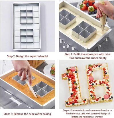 DIY Numbers Alphabet Letter Non-Stick Rectangle Cake Pan - Cake Tools - Baking Tools & Equipments - Close-up View