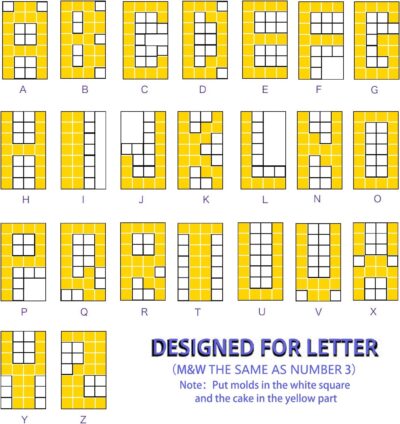DIY Numbers Alphabet Letter Non-Stick Rectangle Cake Pan - Cake Tools - Baking Tools & Equipments - On Display