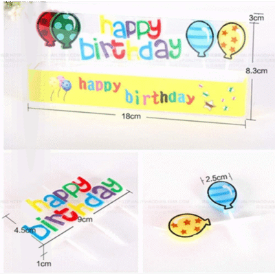 Happy Birthday Candles - Cake Tools - Non-Edible Supplies - On Display