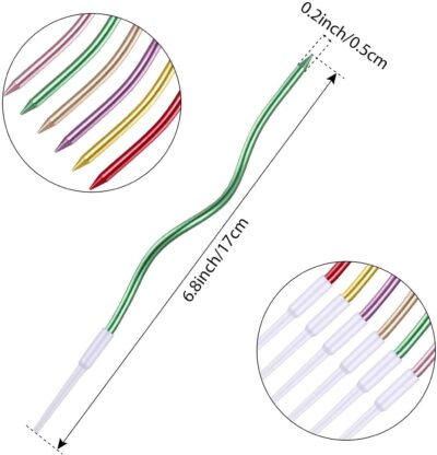 Twisty Metallic Multicolor Spiral Candles - Cake Tools - Non-Edible Supplies - Full View