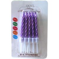 Short Twisty Purple Party Candle - Cake Tools - Non-Edible Supplies - Product Detail
