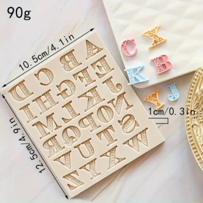Alphabet Letters Fondant Silicone Mould 3 - Cake Tools - Silicone Moulds - Full View