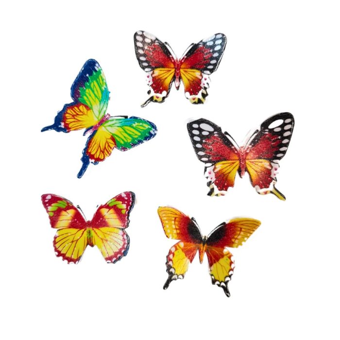 15 Pcs Set Butterflies Edible Wafer Paper Decorations 4 - Cake Tools - Decorative Cake Toppers - On Display