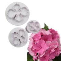 3 Pcs Set Hydrangea Flower Fondant Plunger Cutter