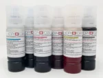 Edible Ink Bottles for EPSON Printers 6 Colors Set - Kopyform - Edible Printing Supplies - On Display