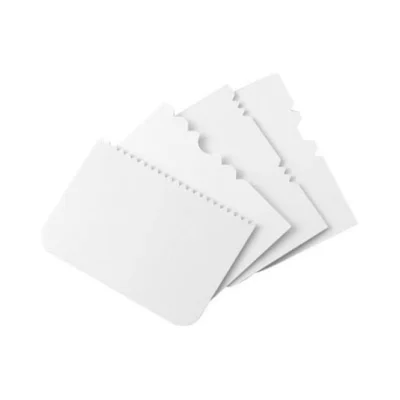 Pack Of 4 Plastic Patterned Edge Side Scrapers by PME - PME - Cake Decorating Tools - On Display