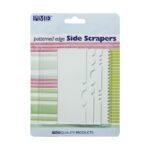Pack Of 4 Plastic Patterned Edge Side Scrapers by PME - PME - Cake Decorating Tools - Showing Size
