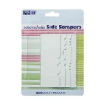 Pack Of 4 Plastic Patterned Edge Side Scrapers by PME - PME - Cake Decorating Tools - Showing Size