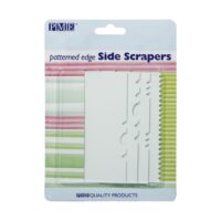 Pack Of 4 Plastic Patterned Edge Side Scrapers by PME - PME - Cake Decorating Tools - Showing Size