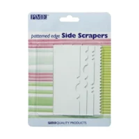 Pack Of 4 Plastic Patterned Edge Side Scrapers by PME - PME - Cake Decorating Tools - Showing Size