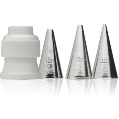 Ateco Writing Tube Tip Set 4 Pieces - Ateco - Piping Nozzles - Showing Size
