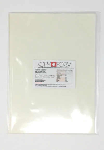 Chocolate Transfer Sheet Kopyform Choco Sheets - Kopyform - Edible Printing Supplies - Close-up View