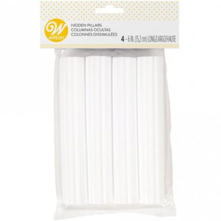 Wilton Hidden Pillars 15.2cm – Pack Of 4 - Wilton - Cake Decorating Tools - Showing Size