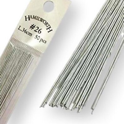 Hamilworth 26 Gauge Metallic Silver Florist Wires - Hamilworth - Sugar flowers Essentials - Product Detail