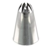 Medium Curved Star No. 2J Drop Flower Piping Tip - JEM - Cake Decorating Tools - Showing Size