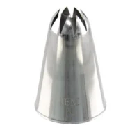 Medium Curved Star No. 2J Drop Flower Piping Tip - JEM - Cake Decorating Tools - Showing Size