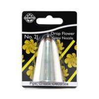 Medium Curved Star No. 2J Drop Flower Piping Tip - JEM - Cake Decorating Tools - On Display