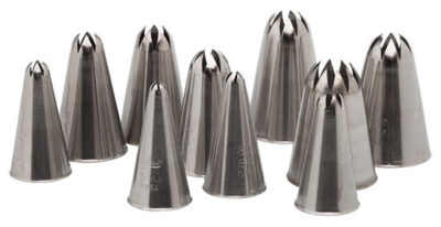 Closed Star 10 Piece Tube Tip Set  by Ateco - Ateco - Piping Nozzles - Full View