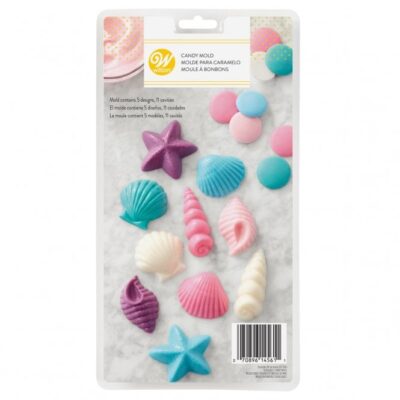 Wilton Seashells Candy Mould - Wilton - Chocolate Moulds - Showing Size