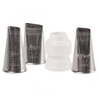 Ateco Rose Tube Tip Set 4 Piece - Ateco - Piping Nozzles - Close-up View