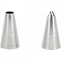 Wilton Decorating Tip Set #012, #021 - Wilton - Piping Nozzles - Showing Size