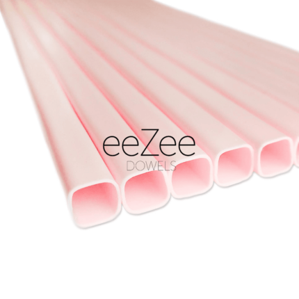Dowels eeZee 12 Inch Pink Square Dowels Pack of 4 - eeZee Dowels - Cake Decorating Tools - Full View