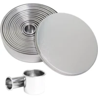 Round Steel Cookie Cutter Set - Cake Tools - Baking Tools & Equipments - Showing Size