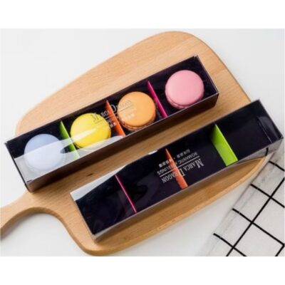 4 Cavity Macaron Box Transparent Lid (2)