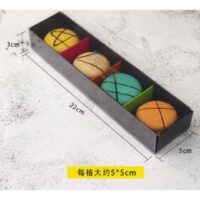4 Cavity Macaron Box Transparent Lid
