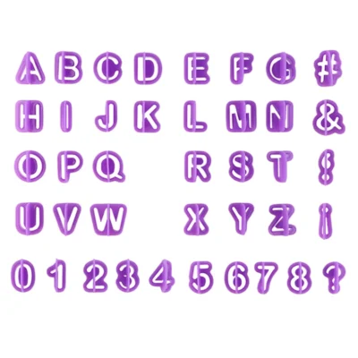 Alphabet Letter Number Fondant Cutter - Cake Tools - Plungers & Cutters - Showing Size