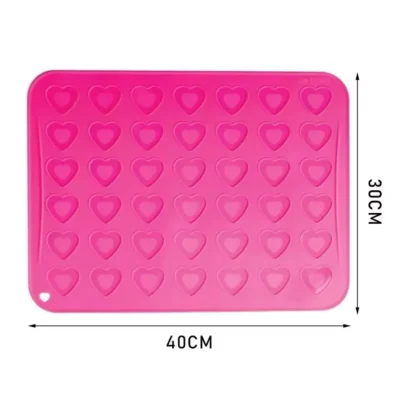 42 Cavity Heart Shape Macaron Silicone Baking Mat - Cake Tools - Baking matt - Product Detail