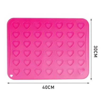 42 Cavity Heart Shape Macaron Silicone Baking Mat - Cake Tools - Baking matt - Product Detail