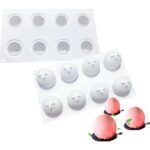 Peach Fruit Mousse Cake Silicone Baking Pan - Cake Tools - Baking Tools & Equipments - Showing Size