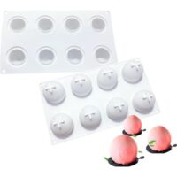 Peach Fruit Mousse Cake Silicone Baking Pan - Cake Tools - Baking Tools & Equipments - Showing Size