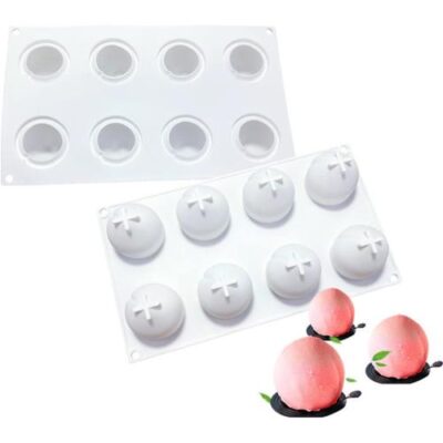 Peach Fruit Mousse Cake Silicone Baking Pan - Cake Tools - Baking Tools & Equipments - Showing Size