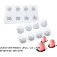 Peach Fruit Mousse Cake Silicone Baking Pan - Cake Tools - Baking Tools & Equipments - Full View