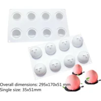 Peach Fruit Mousse Cake Silicone Baking Pan - Cake Tools - Baking Tools & Equipments - Full View
