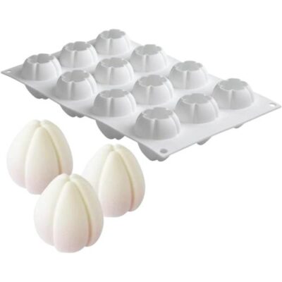 Tulip Flower Mousse Cake Silicone Baking Pan - Cake Tools - Mother's Day - Showing Size